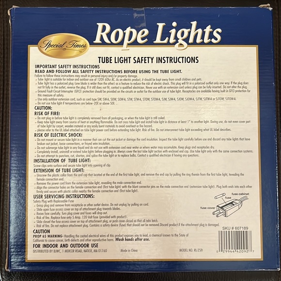 NWOT Christmas 25 FT Long Green Rope Lights For Indoor/Outdoor Use - Picture 6 of 8